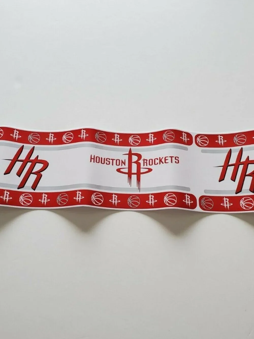 HOUSTON ROCKETS NBA PEEL & STICK WALLPAPER BORDER. NEW